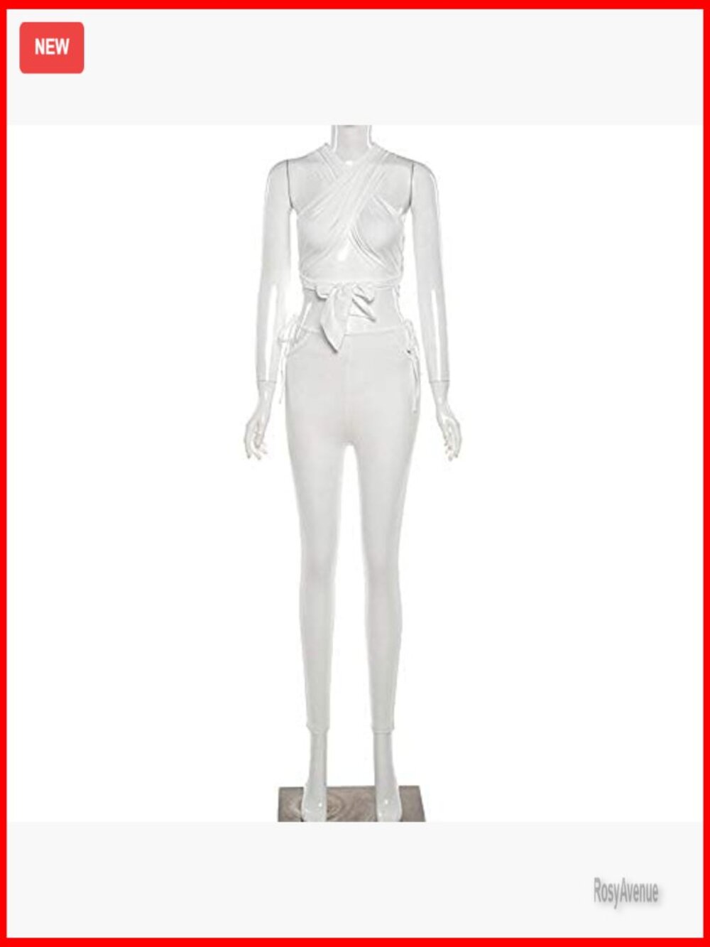 Halter Crop Top & Bodycon Pant Set Clubwear Jumpsuit - Picture 6 of 7